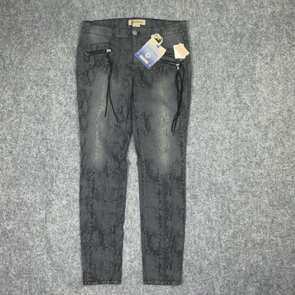 Democracy Jeans Womens Size 6 Black Snake Liberty Skinny